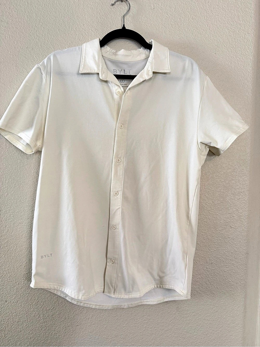 BYLT Men's Off White Button Down Size Medium